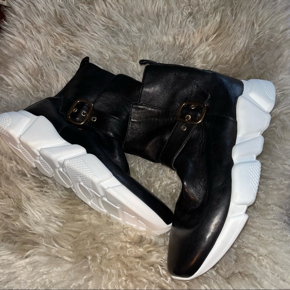 joie handan platform sneaker boots womens black - Picture 9 of 11